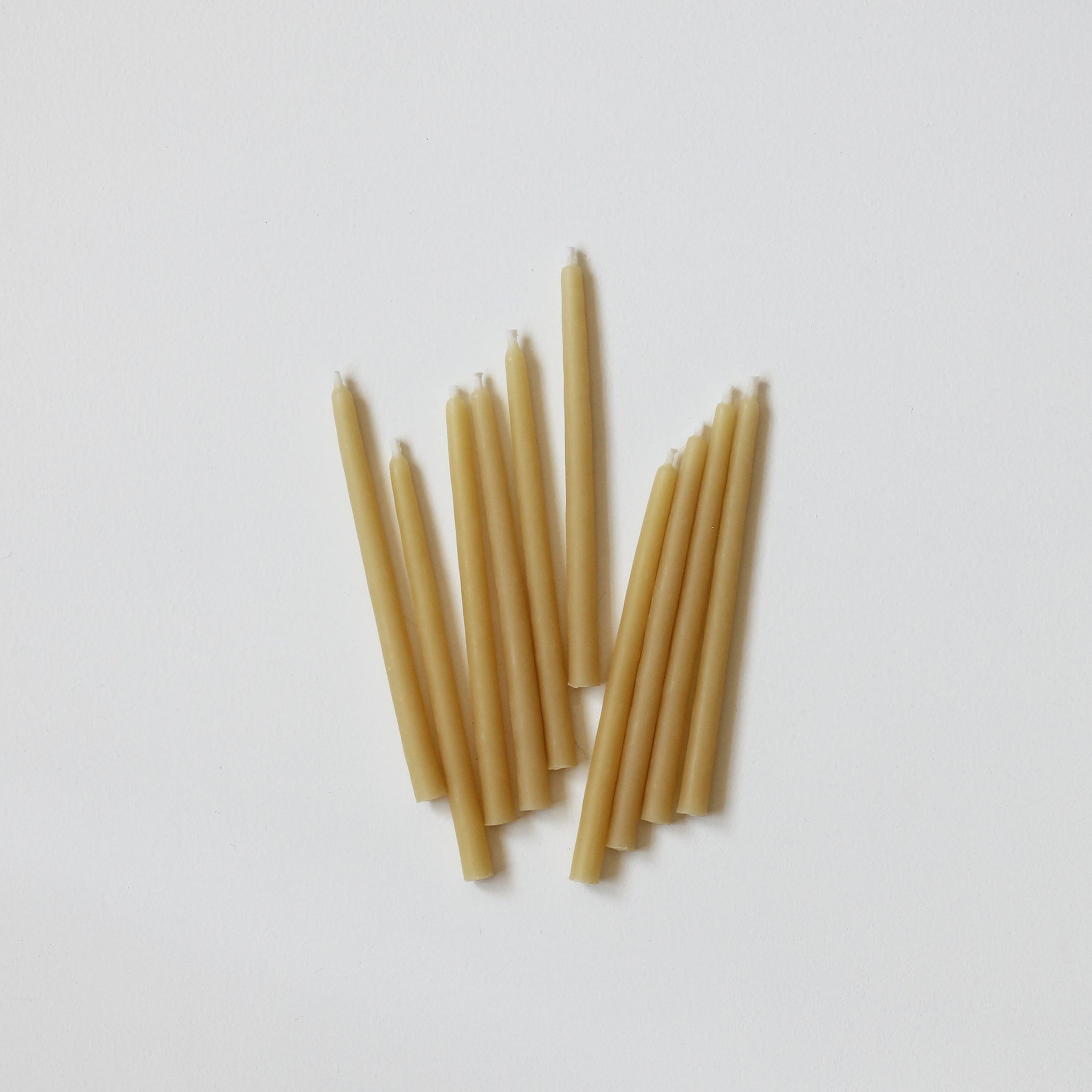 Hand Dipped Beeswax Birthday Candles 10 pack